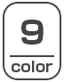 9色のバリエーションを示すcolorアイコン